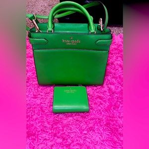 Kate Spade Green CrossBody and Wallet